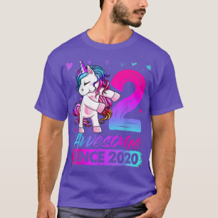 Camiseta Unicornio de 2 años de edad en la Universidad Chic