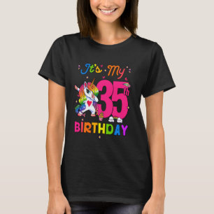 Camiseta Unicornio de 35 años es mi Chica de cumpleaños núm