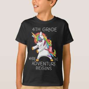 Camiseta Unicornio de 4º Grado De Vuelta A La Escuela