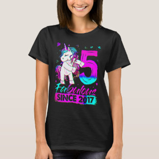 Camiseta Unicornio de 5 años de edad Chica Unificado