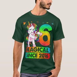 Camiseta Unicornio de 6 años de edad Chica de 6 cumpleaños 