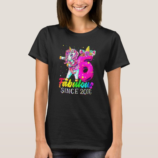 Camiseta Unicornio de 6 años de edad Chica Unificado (Anverso)
