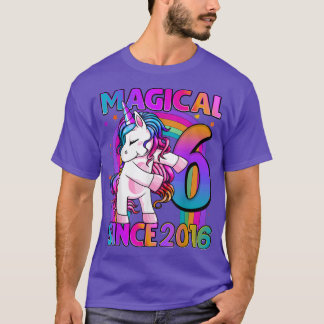 Camiseta Unicornio de 6 años de edad Chica Unificado