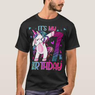 Camiseta Unicornio de 7 años de edad Dabbing Chica de cumpl