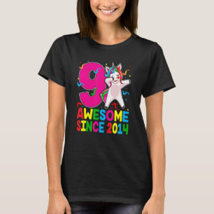 Camiseta Unicornio de 9 años Dabbing Noveno Chica de cumple