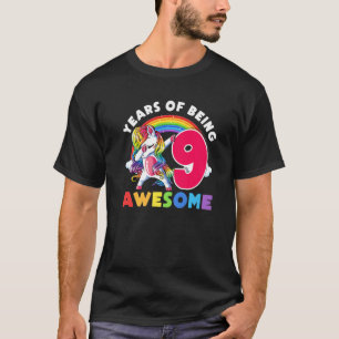 Camiseta Unicornio de 9 años de edad Dab Novena Chica de cu