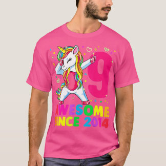 Camiseta Unicornio de 9 años de edad Dabbing Noveno Chica d
