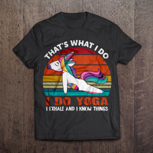 Camiseta Unicornio de arcoíris divertido Yoga