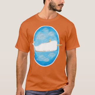 Camiseta Unicornio de ballena blanca del vivero del ilustra