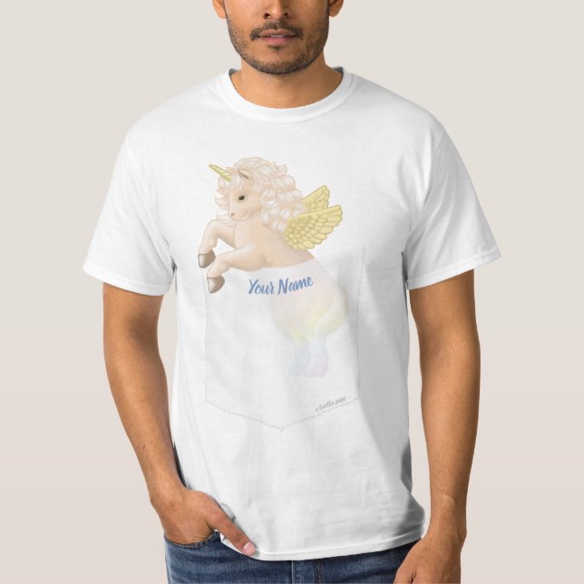 Camiseta Unicornio de Bolsillo  (Anverso)