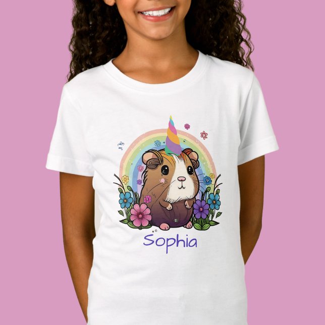 Camiseta Unicornio de cerdo de Guinea mágica, nombre person (Subido por el creador)