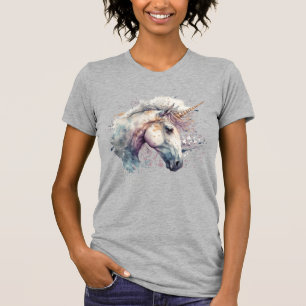 Camiseta Unicornio de color de agua