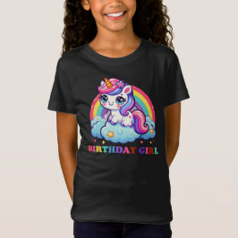 Camiseta Unicornio de cumpleaños lindo - Chicas de cumpleañ