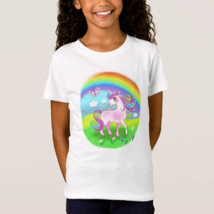 Camiseta Unicornio de dibujos animados y arcoíris