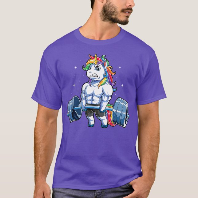 Camiseta unicornio de elevación de pesas (Anverso)