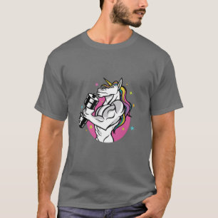 Camiseta Unicornio de elevación muscular de pesas
