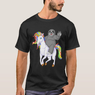 Camiseta unicornio de equitación lenta