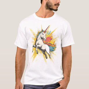 Camiseta Unicornio de Explosión Cómica (1)