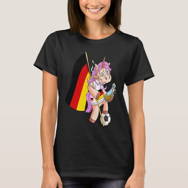 Camiseta unicornio de fiesta en Alemania (Anverso)