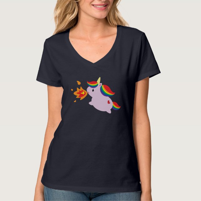 Camiseta Unicornio de Fuego-Respiración (Anverso)