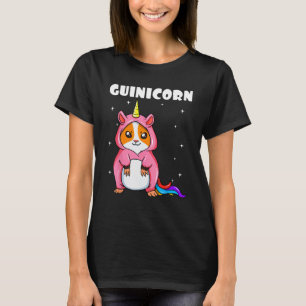 Camiseta Unicornio de Guinea Cerdo Blanco Caballo Místico 