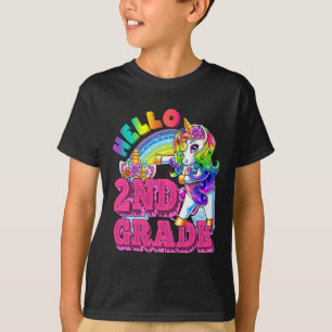 Camiseta Unicornio de hilo dental de segundo grado niños ho