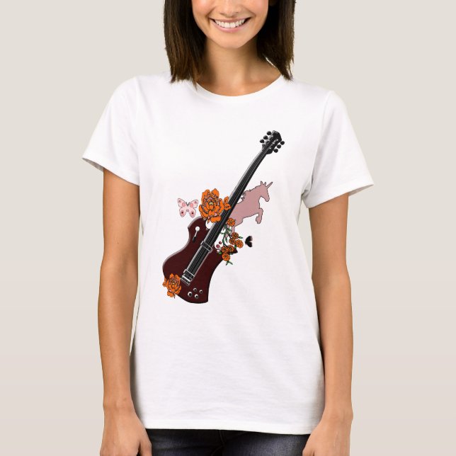 Camiseta Unicornio de la guitarra (Anverso)