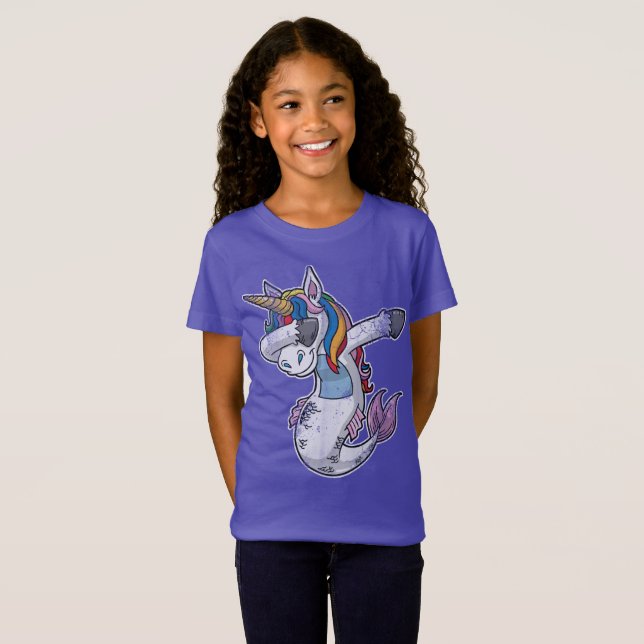 Camiseta Unicornio de la sirena que frota (Anverso completo)