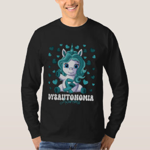 Camiseta Unicornio de lazo azul turquesa del Mes de Concien