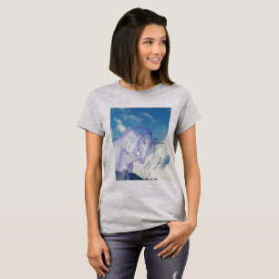 Camiseta Unicornio de Montaña Nevada Vínculo Suave