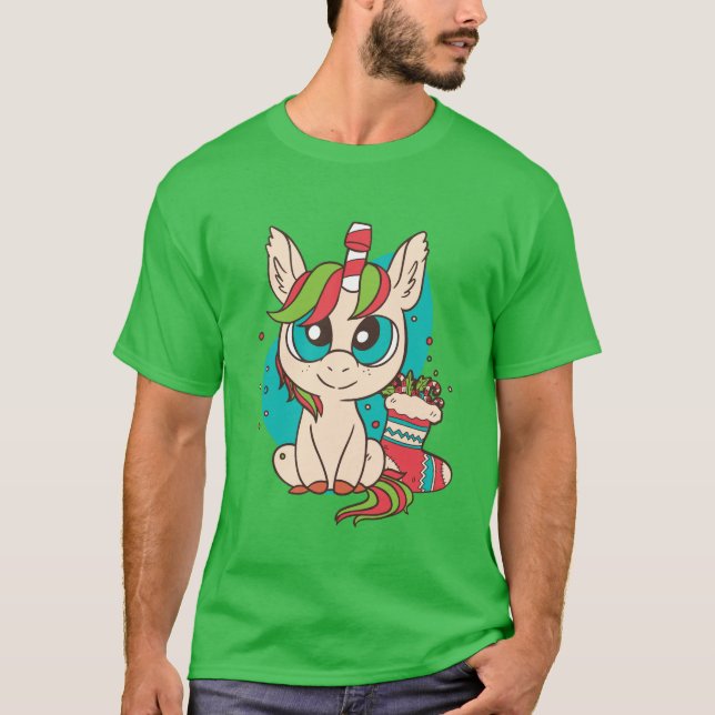 Camiseta Unicornio de Navidad (Anverso)