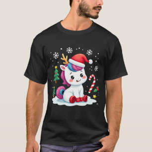 Camiseta Unicornio de Navidad Lindo Mágico Xmas Niñas Toddl