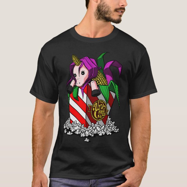 Camiseta Unicornio de palomitas de maíz (Anverso)