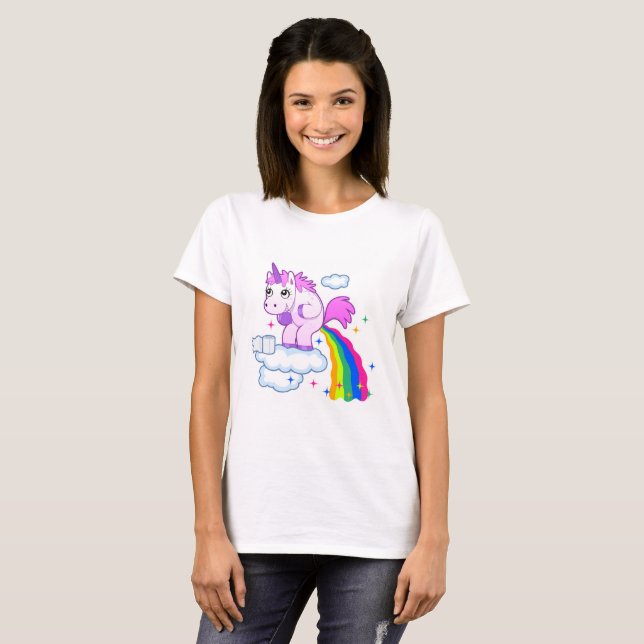 Camiseta Unicornio de Pooping (Anverso completo)