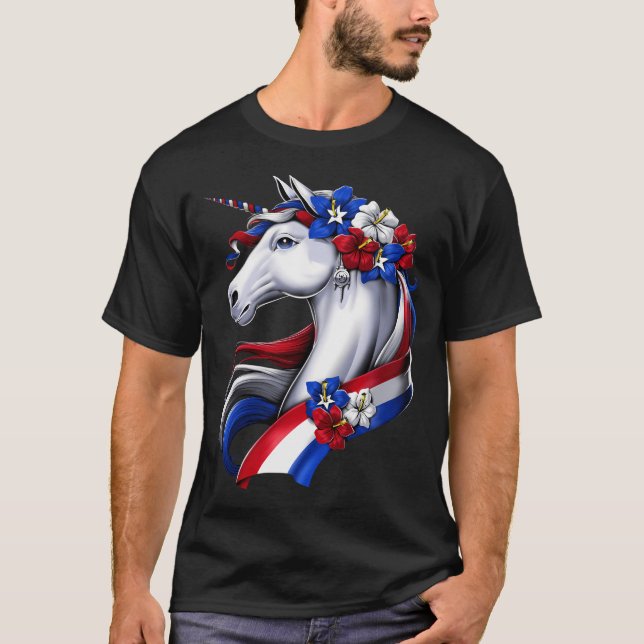 Camiseta unicornio de Puerto Rico (Anverso)
