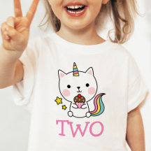 Camiseta unicornio de segundo cumpleaños de dos ga