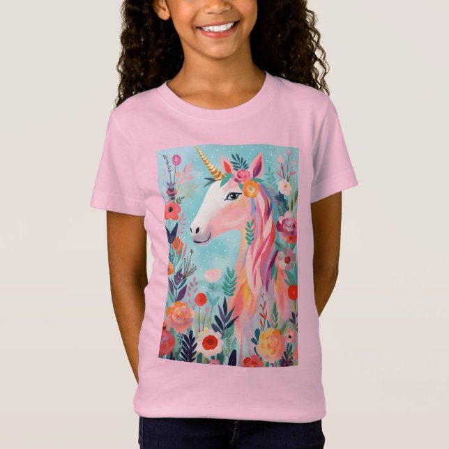 Camiseta Unicornio de Sueño Arcoíris Pastel (Anverso)