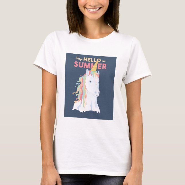 Camiseta Unicornio de verano (Anverso)