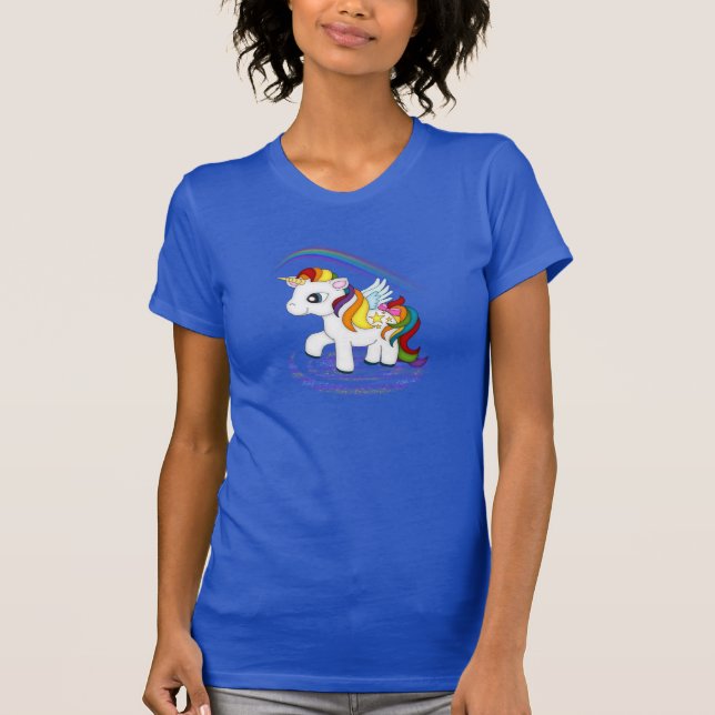 Camiseta Unicornio del arco iris (Anverso)