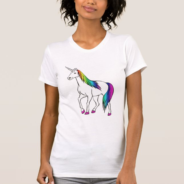 CAMISETA UNICORNIO DEL ARCO IRIS (Anverso)