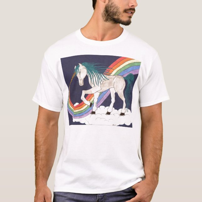 Camiseta Unicornio del arco iris (Anverso)