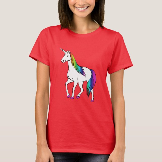 CAMISETA UNICORNIO DEL ARCO IRIS (Anverso)