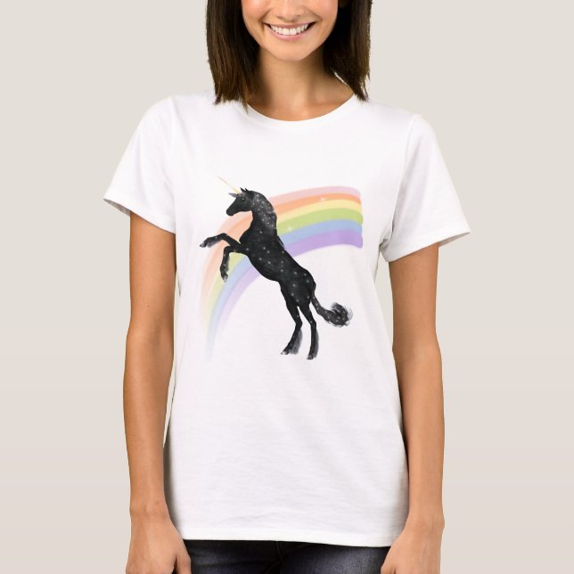 Camiseta Unicornio del arco iris (Anverso)