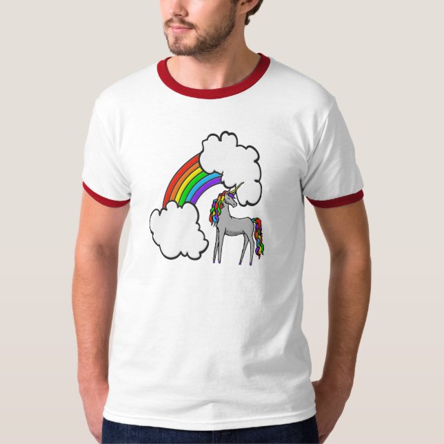 Camiseta Unicornio del arco iris (Anverso)