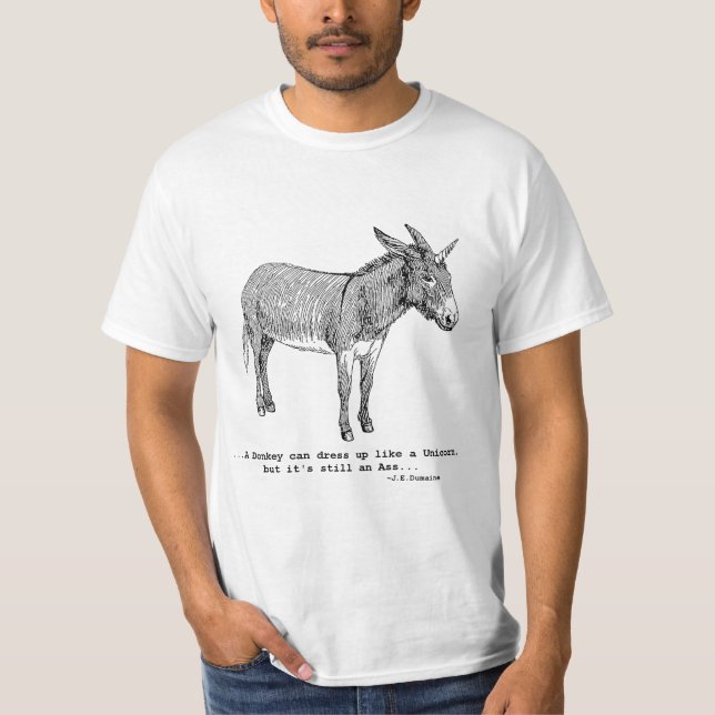Camiseta Unicornio del burro (Anverso)