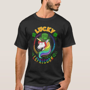 Camiseta Unicornio del Día de San Patricio Lucky Lepricorn