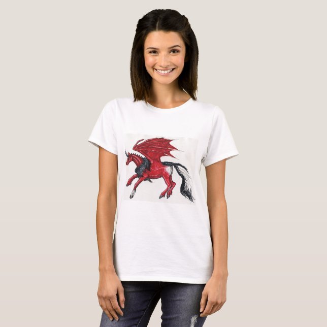 Camiseta Unicornio del dragón (Anverso completo)
