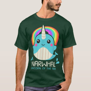 Camiseta Unicornio Del Mar Narwhal Cute Magia Kawaii Whal