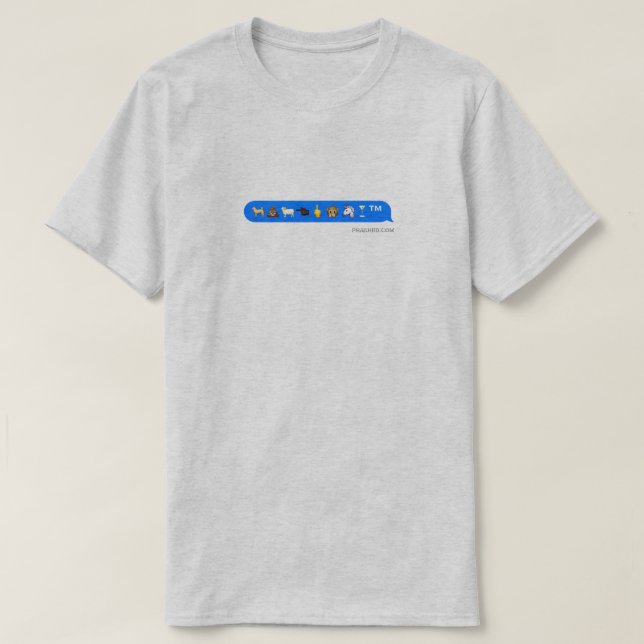 Camiseta unicornio del mono del perro de las emojis (Diseño del anverso)