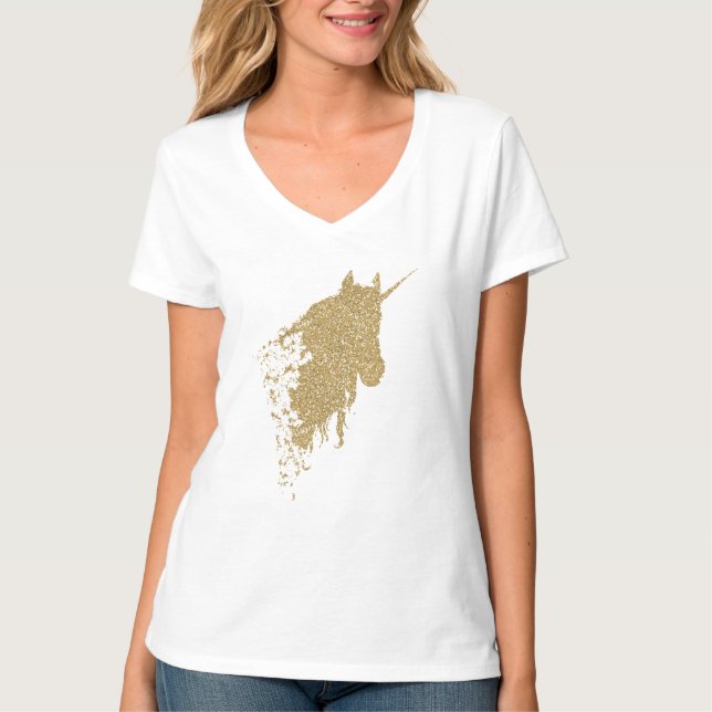Camiseta Unicornio del purpurina (Anverso)
